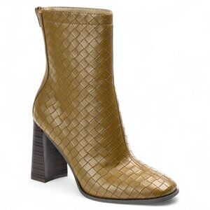 JOURNEE COLLECTION Womens Square Toe Block Heel Zip-up Booties